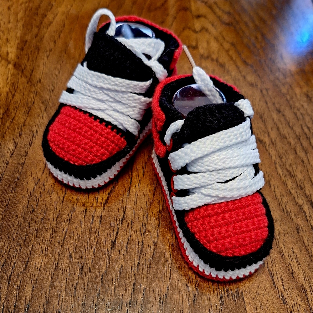 Stylish Red and Black Kids Sneakers